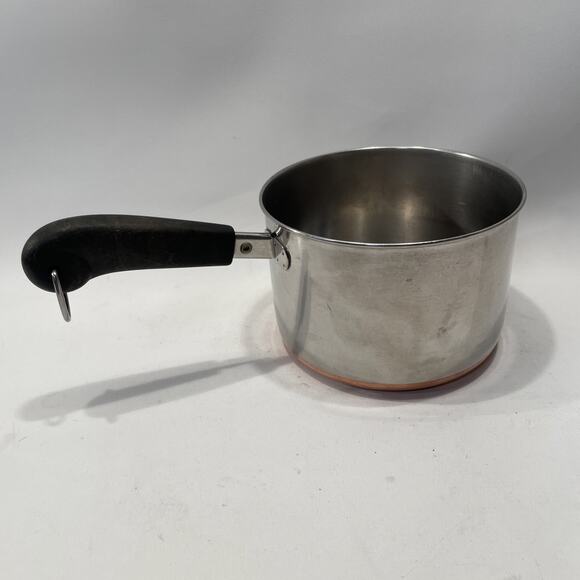 Vintage Revere Ware 2Qt Copper Bottom Pan - 89h Made In Clinton ILL. USA NO LID - Picture 1 of 6